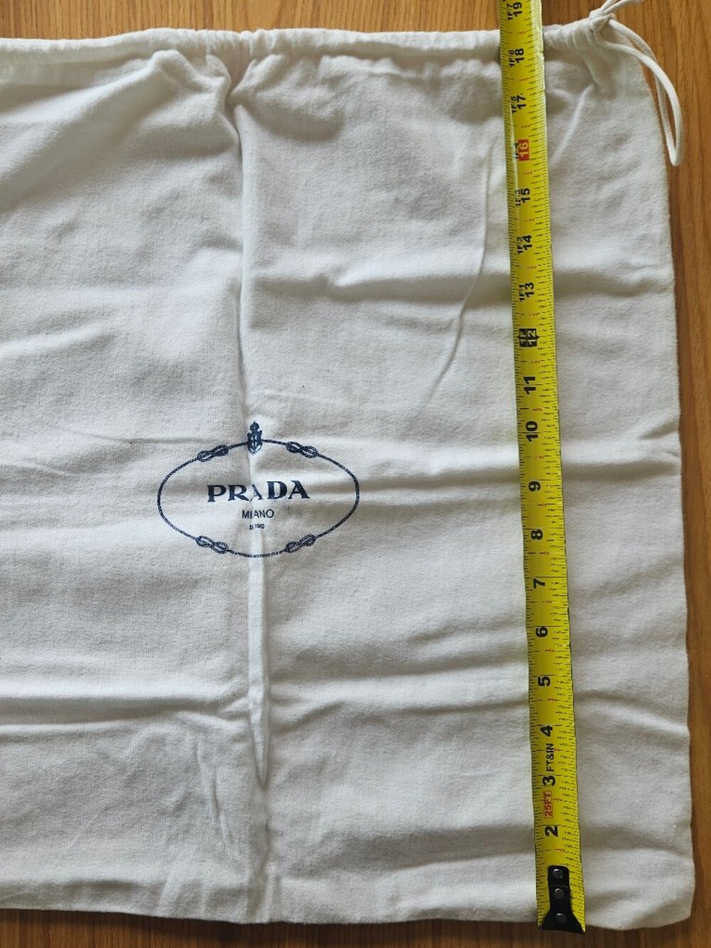 Prada Milano dust bag 18x18